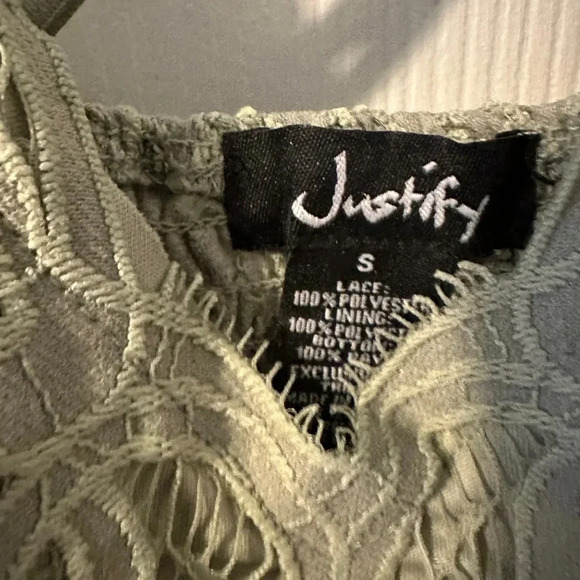 Justify Size Small Mini Dress Cross Cross Back Boho Padded Chest - Picture 4 of 4